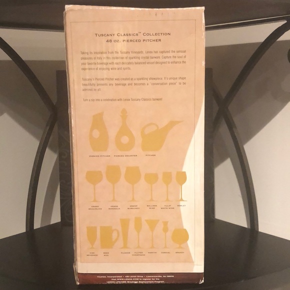 NWT Lenox glass pierced pitcher - Picture 3 of 4